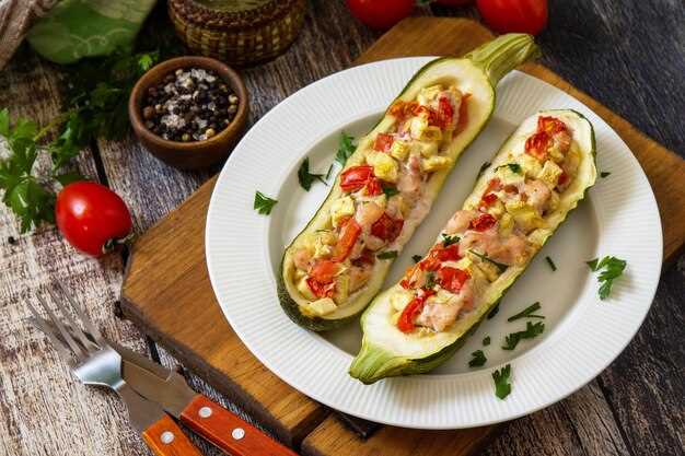 Фаршированные кабачки с мясом и овощами